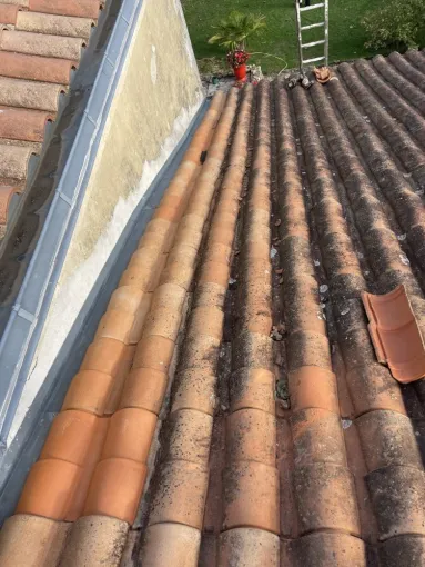 Remplacement de tuiles avec réparation et façonnage de Chenault murale à La vergne, Rochefort, GALOPIN Toiture